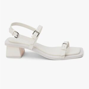Coconut By Matisse Maya white sandal low‎ heel NEW 8